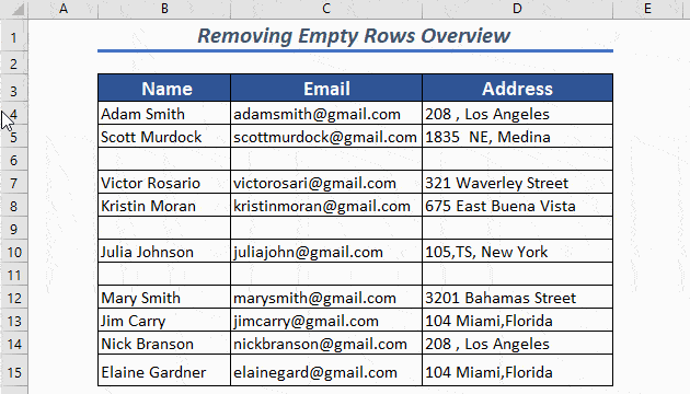 How to Remove Empty Rows in Excel