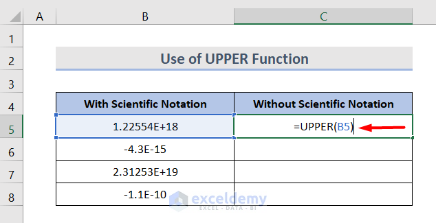 Use of UPPER Function