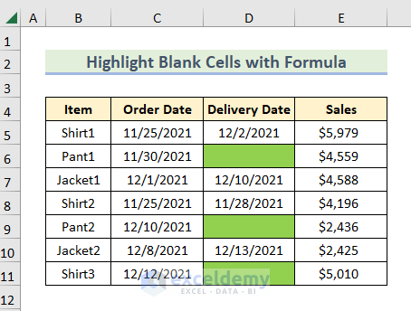 Returning Value if Cell is Blank