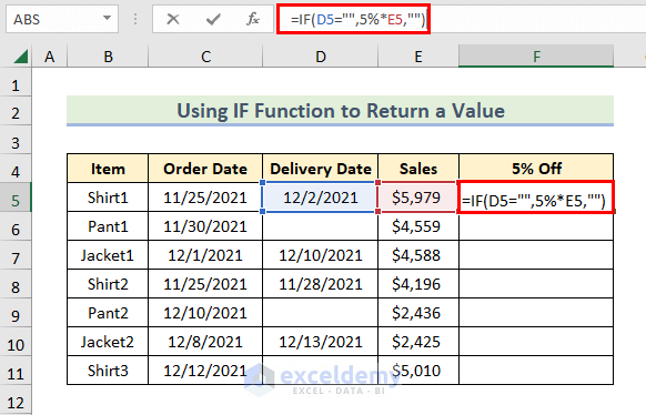 Inserting Formula to Return Value if Cell is Blank