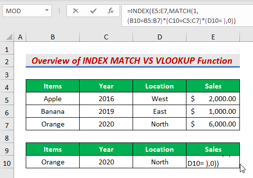 overview of index match vs vlookup function