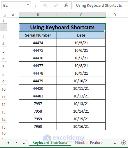 keyboard shortcuts result