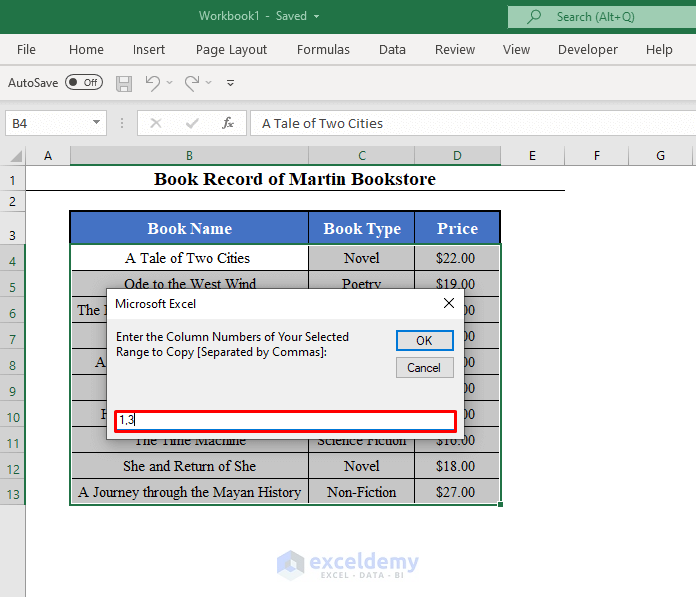 Entering Inputs to Copy Data from One Workbook to Another Based on Criteria Using Macro in Excel