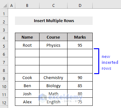 Result of Macro to Add Multiple Rows of a Range in Excel