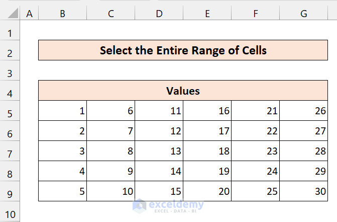 Select an Entire Range of Cells by Range.End in Excel