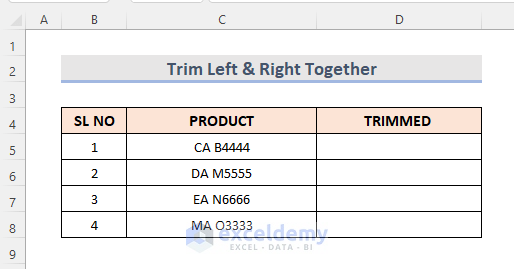 Trim Left & Right Characters Together from Text in Excel