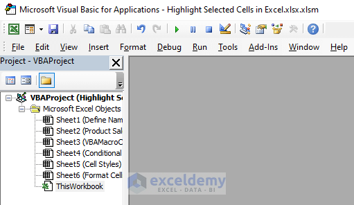 vba macro code-How to Highlight Selected Cells in Excel