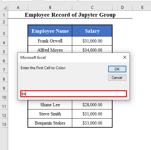 Entering Inputs to Use VBA Range with Variable Row Number in Excel