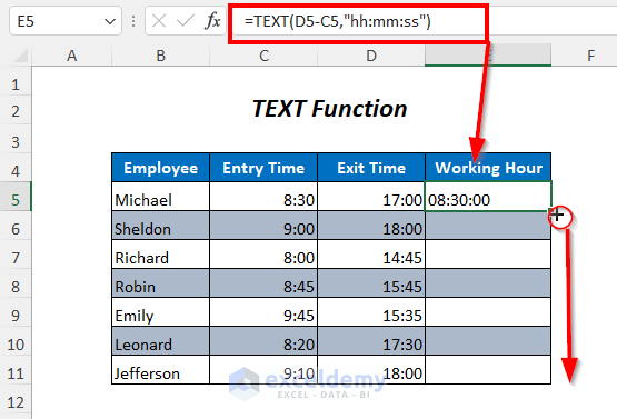 TEXT function