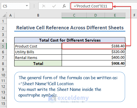 13-formula for relative cell reference across different sheets