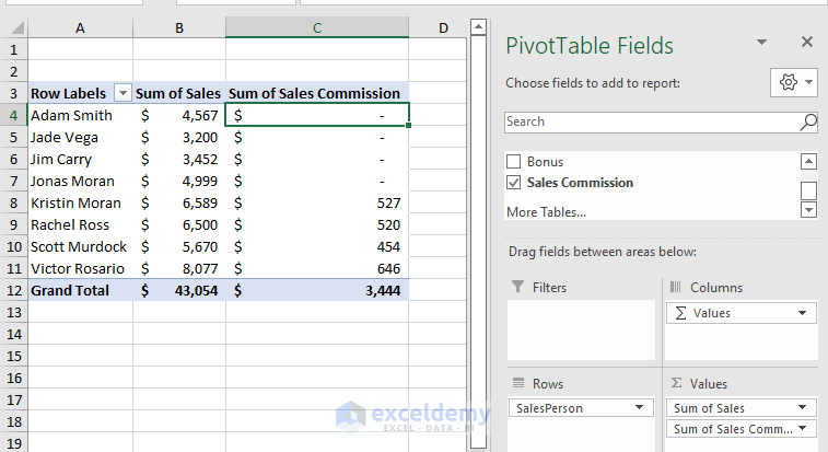 Modify an Existing Calculated Field in Pivot table