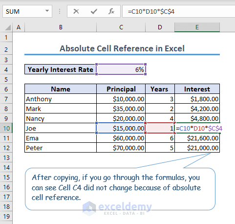 16-absolute cell reference example