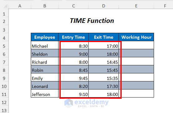 how to calculate time difference in excel