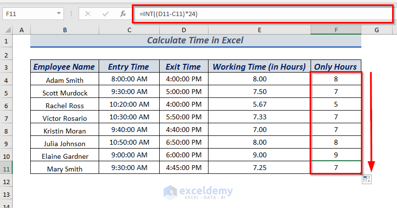 Calculate Time Difference in Hours