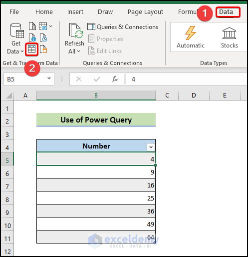 Calculate the Square Root with Power Query