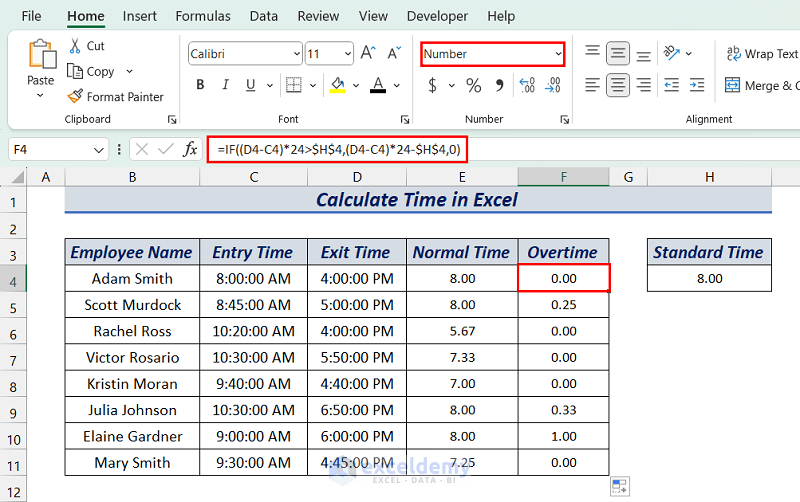 Using IF and SUM function to calculate over time in Excel