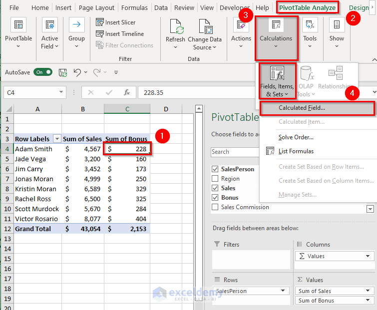 Permanently Remove A Calculated Field from Pivot Table