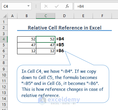 4-relative cell reference in Excel