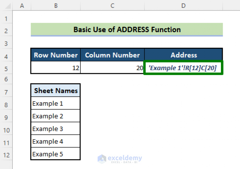 Adresse-Funktion In Excel , Die Excel INDIREKT Funktion ganz einfach ...