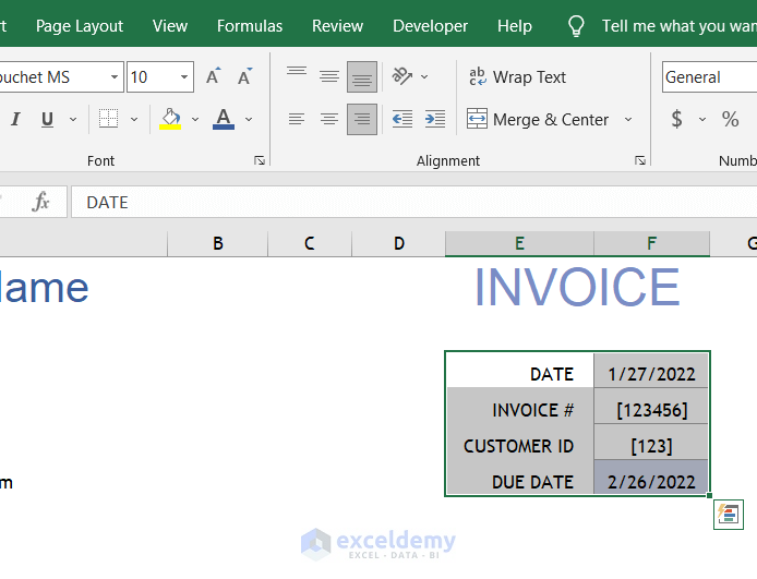Enter Invoice Information