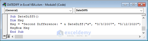 Different Format Result Using the DateDiff Function