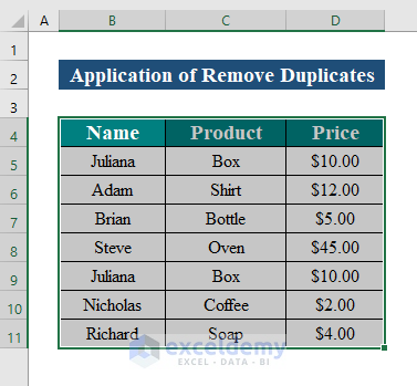 Suitable Ways to Delete Duplicate Columns in Excel