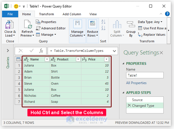 Use Power Query 