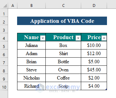 Run A VBA Code 