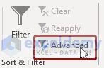 Apply Advanced Filter Feature to Delete Duplicate Columns in Excel