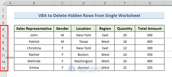 Delete Hidden Rows from Entire Worksheet
