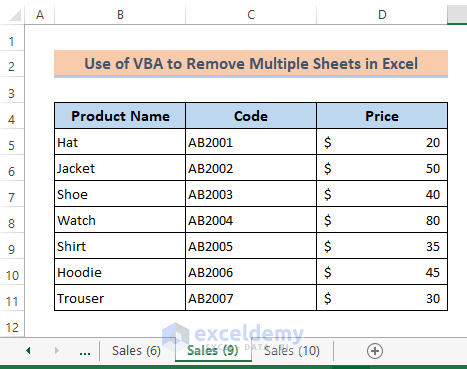 Delete Worksheet without Any Warning Message