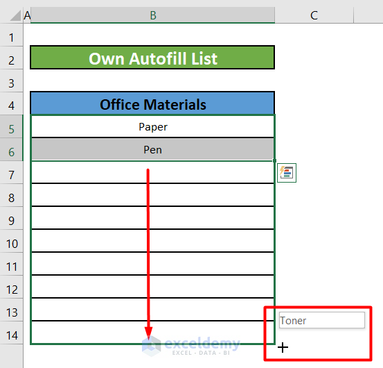 Excel Autofill Shortcut