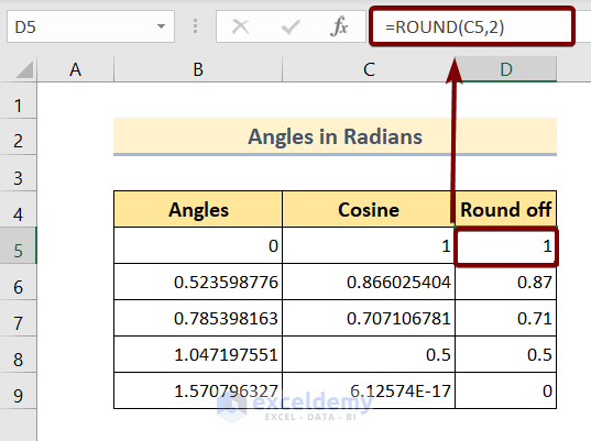 round function excel