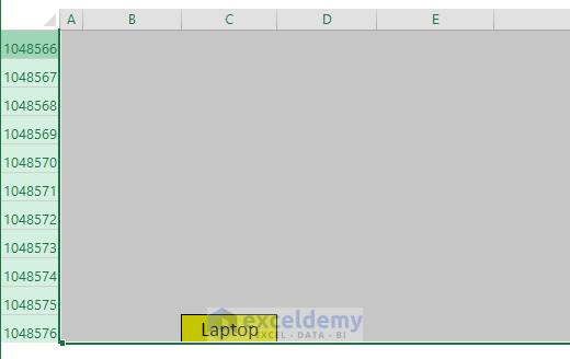 Remove The Last Row Data to Shift Nonblank Data in Excel