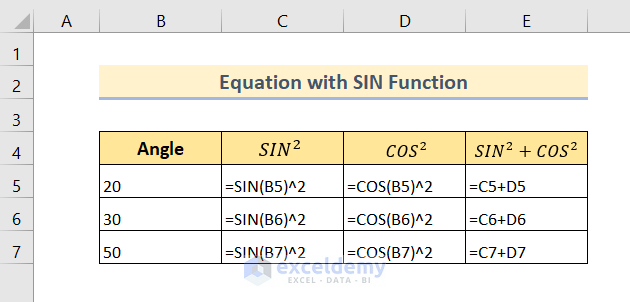 Solve Equation with SIN Function