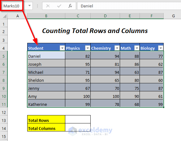 Excel Table Reference