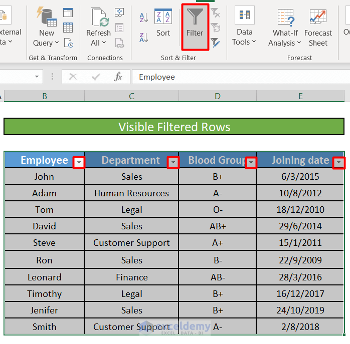 tillykke Wardian sag Bibliografi How to Delete Filtered Rows in Excel (5 Methods) - ExcelDemy