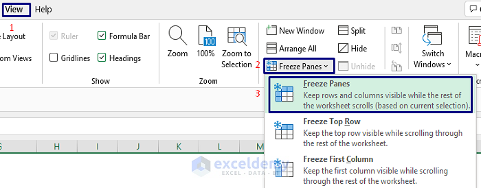 Lock Sets of Rows in Excel