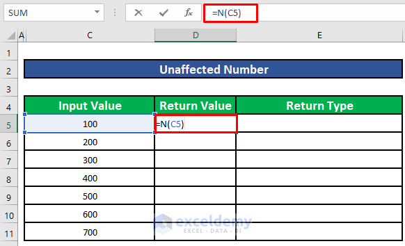 How to Use Excel N Function