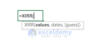 The XIRR Function in Excel