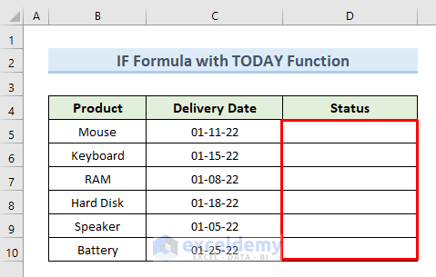 Insert TODAY & IF Formulas with Dates