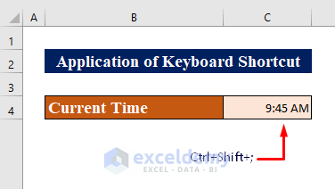 Use Keyboard Shortcut to Insert Current Date in Excel