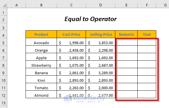 Logical Operators in Excel