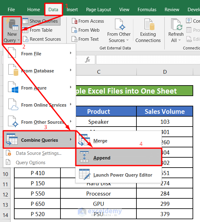 Merge Multiple Excel Files into One Sheet