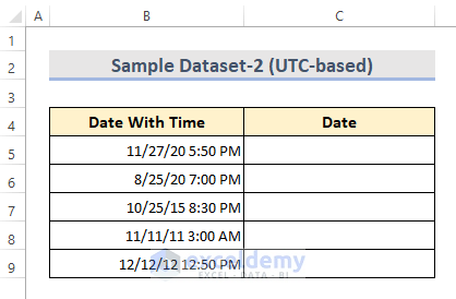 UTC-based Timestamp Data