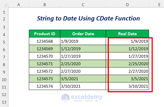 CDATE function