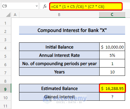 Example of Daily Compound Interest Calculator