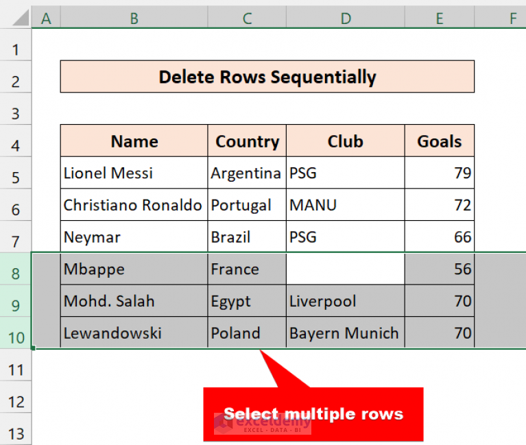 Excel Shortcut To Delete Rows With Bonus Techniques ExcelDemy