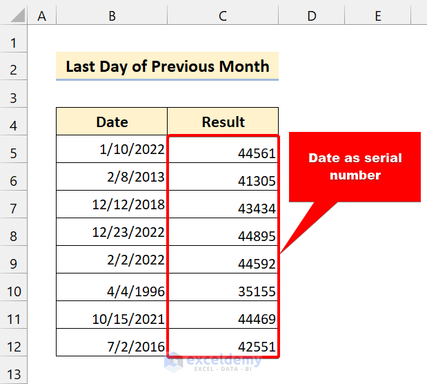 EoMonth to Find the Last Day of the Previous Month in VBA