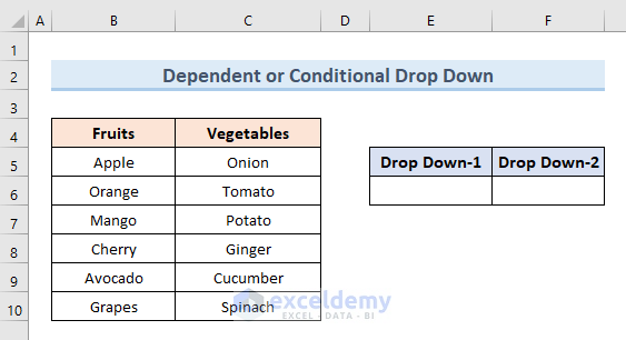 Dependent or Conditional Drop Down List Making